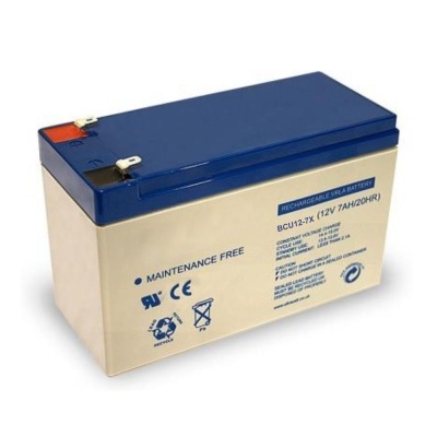 Bateria recarregável vedada 12V azul e bege