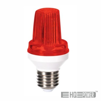 Lâmpada LED com difusor vermelho e base metálica