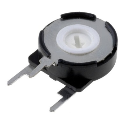 Potenciômetro eletrónico em fundo branco