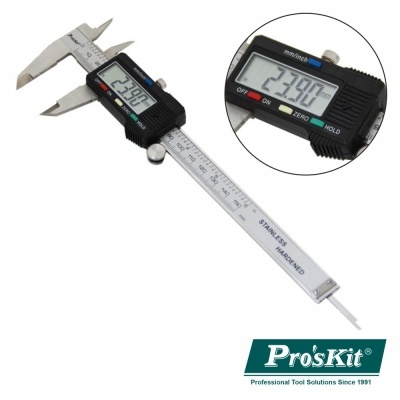 Paquímetro digital Pro'sKit em aço inoxidável com visor LCD