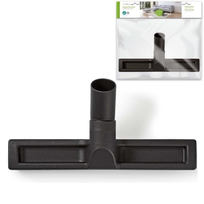 Escova preta para aspirador retangular com encaixe cilíndrico em embalagem transparente