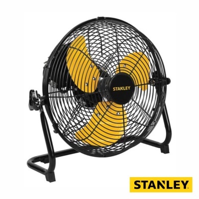 Ventoinha de mesa STANLEY com hélices amarelas em estrutura preta
