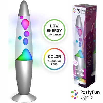 Lâmpada lava LED colorida com embalagem da PartyFun Lights
