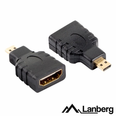 Adaptadores de cabos HDMI preto com contactos dourados em fundo branco
