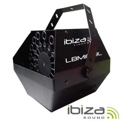 Máquina de bolhas preta Ibiza Light LBM1103L com pega e orifícios