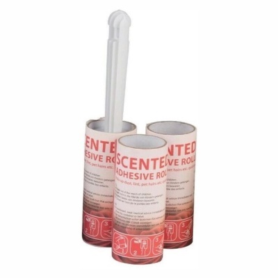 Rolos adesivos SCENTE com aplicador branco em fundo branco
