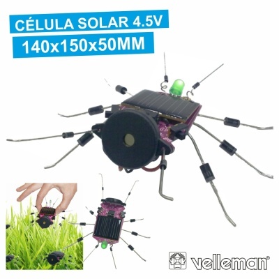 Robô inseto com célula solar 4.5V e patas metálicas