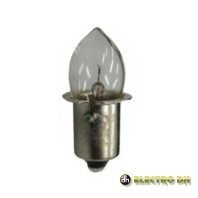 lâmpada pequena de vidro transparente com base metálica prateada