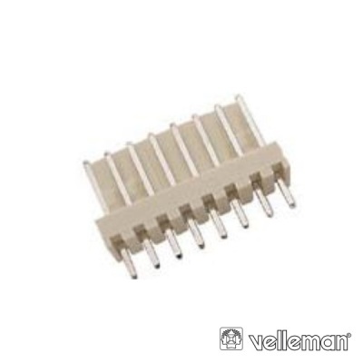 Conector elétrico branco de 8 pinos com contactos metálicos Velleman