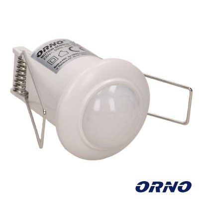 Sensor de movimento embutido branco da ORNO com lentes translúcidas