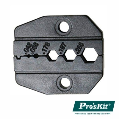 Placa metálica preta da Pro'sKit com furos hexagonais e medidas gravadas