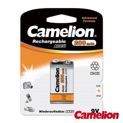 Pacote de bateria recarregável Camelion ACCU 9V 200 mAh