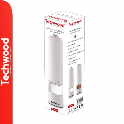 Embalagem de moinho eléctrico Techwood para sal ou pimenta