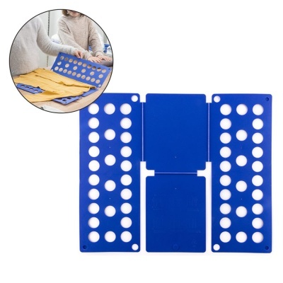 Organizador dobrável azul para roupa com orifícios redondos