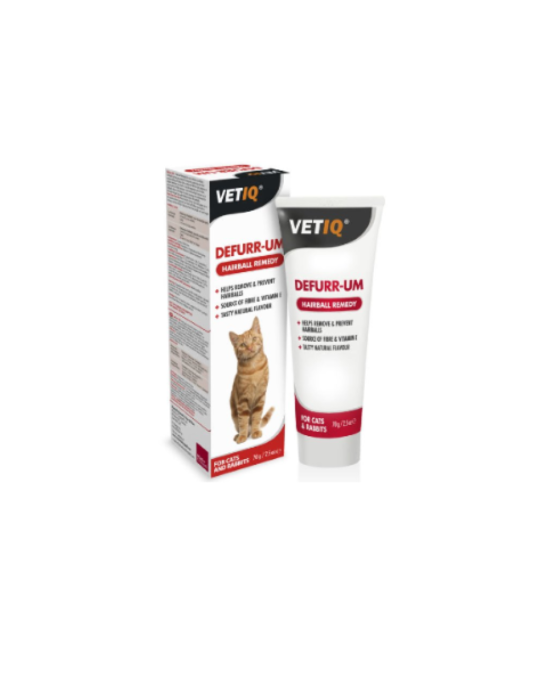 Embalagem e tubo de creme DEFURR-UM da VETIQ para gatos e coelhos