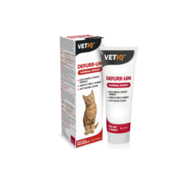 Embalagem e tubo de creme DEFURR-UM da VETIQ para gatos e coelhos