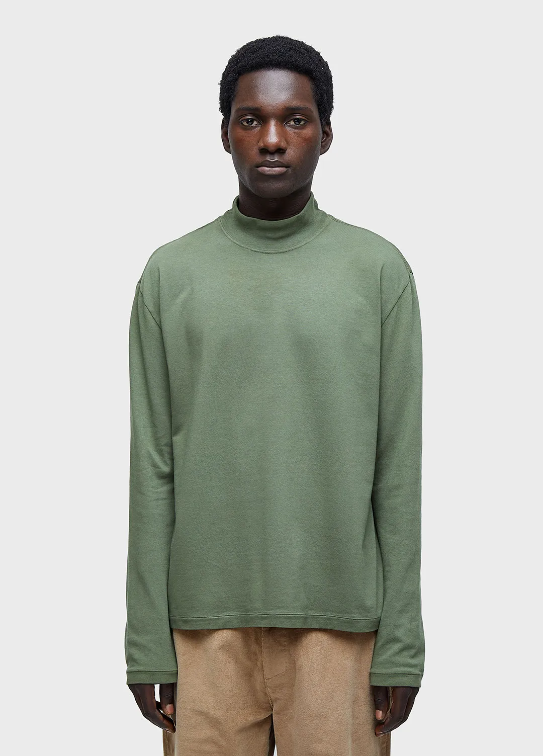 T-shirt Over Gola Alta Osklen Camisola verde oliva de manga comprida com gola alta