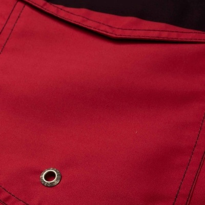 Calções de banho vermelhos com bolso, ilhó metálico e etiqueta OSKLEN SURFING