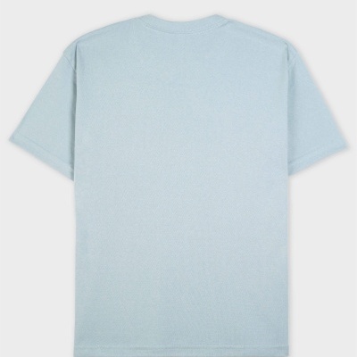 T-shirt de manga curta azul claro vista de costas