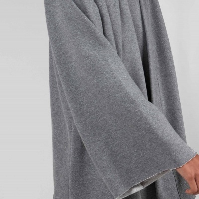 Manga longa e larga de casaco ou blazer cinzento