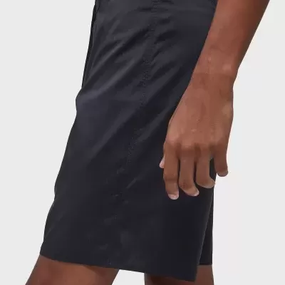 Calções de banho pretos ajustáveis na cintura