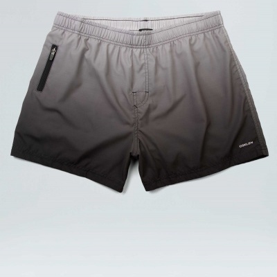 Calções de banho cinzentos degradé com bolso lateral e fecho