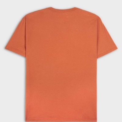 T-shirt de manga curta laranja vista de costas