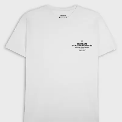T-shirt branca com estampado preto Osklen Snowboarding