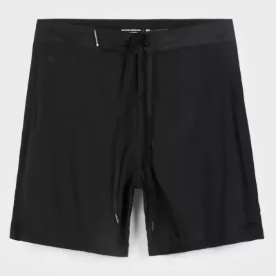 Calções de banho pretos com cordão frontal