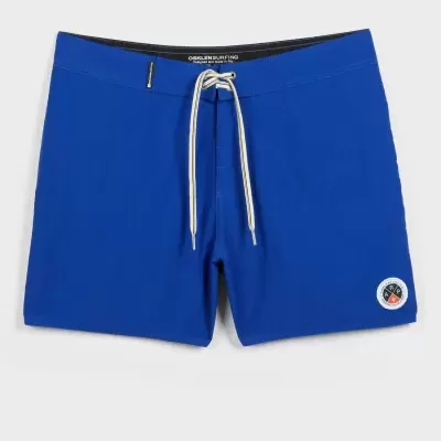 Calções de banho azuis com cordão e botão OSKLENSURFING