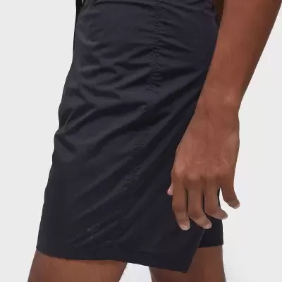 Calções de banho pretos masculinos com cordão