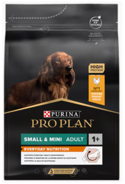 PURINA® PRO PLAN® Everyday Nutrition Small&Mini Adult Frango 3kg Pacote de ração para cães Purina Pro Plan Small & Mini Adult 1+