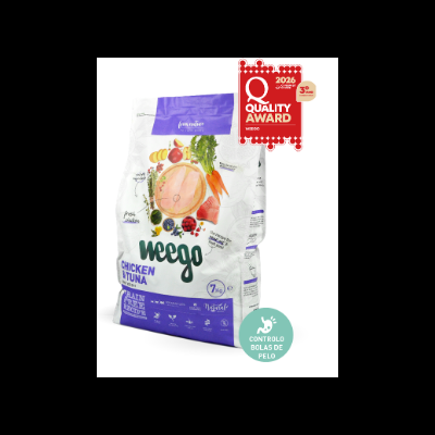 Saco de ração para cães weego chicken tuna com selos de qualidade