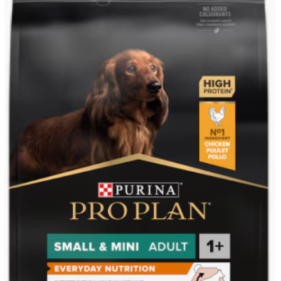Pacote de ração para cães Purina Pro Plan Small & Mini Adult 1+