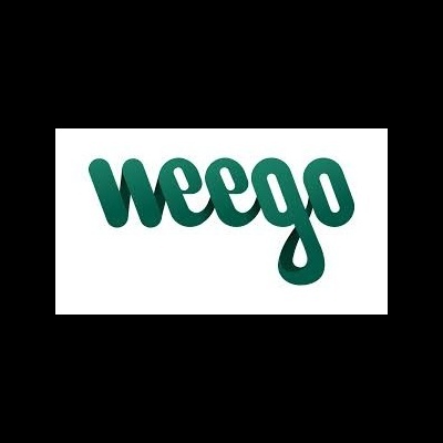 Logotipo verde 'Weego' em fundo branco