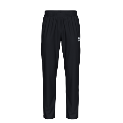 Calças desportivas pretas com cintura elástica e logo branco Errea