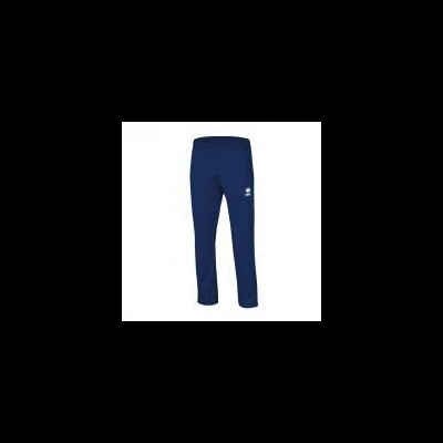 calças desportivas azul escuro com logótipo branco na coxa esquerda