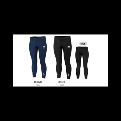 Duas calças desportivas AdiPro azul-marinho e preta com logo branco