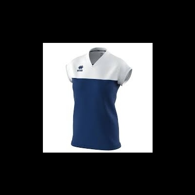 Camisola desportiva azul e branca sem mangas com logotipo KELME
