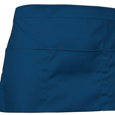 Saia curta azul escuro em tecido liso