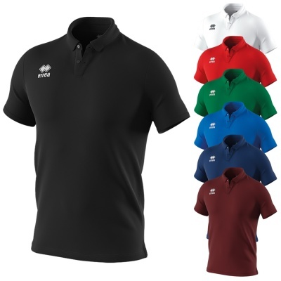 Polos Errea em várias cores com logotipo no peito e gola com botões