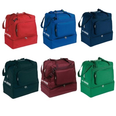 Seis malas tipo mochila coloridas com bolsos e alças ajustáveis