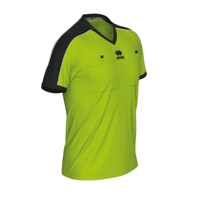 Camisola desportiva verde lima com detalhes pretos e bolsos frontais