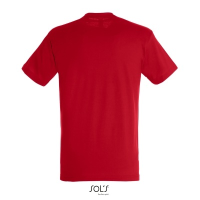 T-shirt vermelha de manga curta com gola redonda