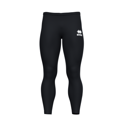 Calças desportivas pretas justas com logótipo branco erreà