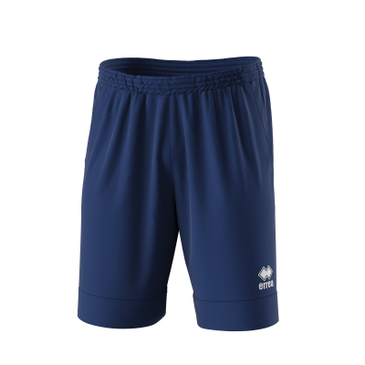 Calções desportivos azuis com logo errea branco