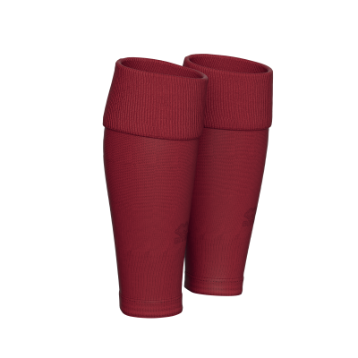 Par de caneleiras elásticas vermelhas em tecido com textura de malha