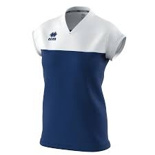 Camisola desportiva azul e branca sem mangas com logotipo KELME