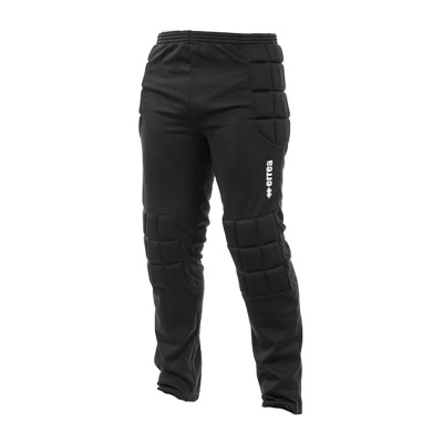 Calças desportivas pretas acolchoadas com logótipo branco errea