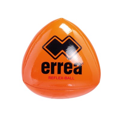 Bola laranja triângulo com logotipo errea e texto Reflex-Ball